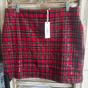 Vineyard Vines Tartan Sequin Skirt